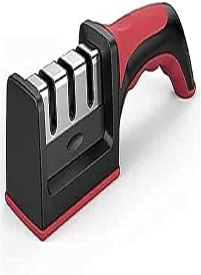ieLive Bavarian Edge Kitchen Knife Sharpener, Beveled and Standard Blades, Triple-Action Austrian Tungsten Carbide Sharpens, Hones, Polishes Serrated