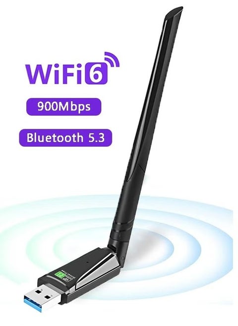 Bluetooth Wireless USB WiFi Adapter for PC, Long Range USB Bluetooth Dongle, Wireless Transfer for Bluetooth Mouse Keyboard Headphones Speakers,Desktop,Support Laptop-Win11/10/8.1