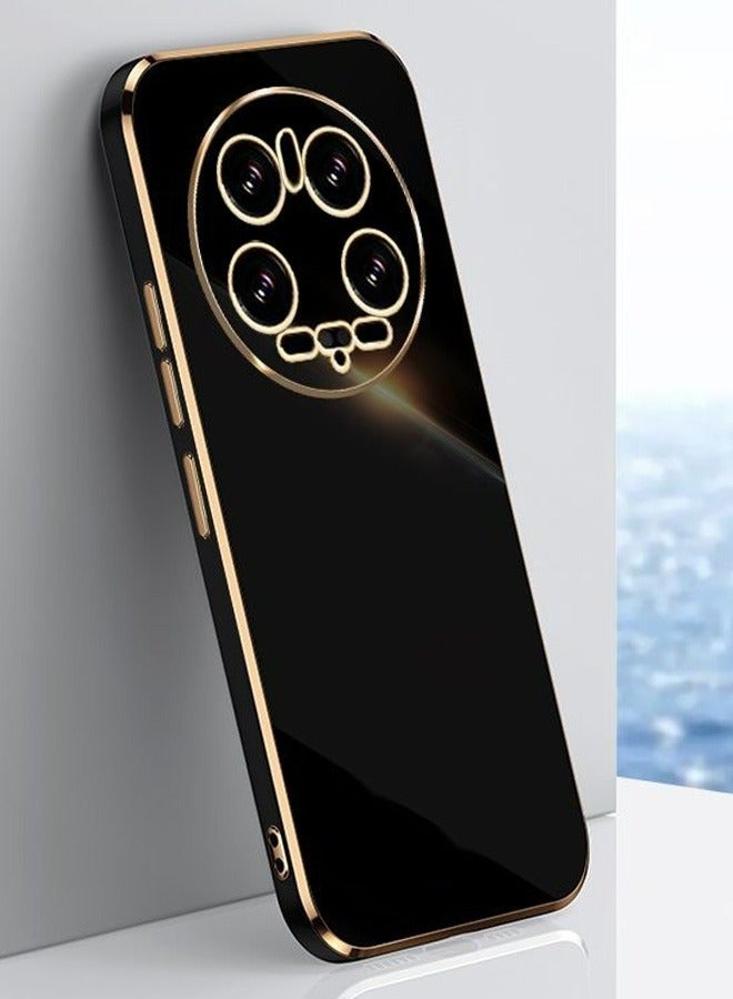 Xiaomi 14 Ultra 5G Case Cover, Luxury Plating Soft Back Cover, Raised Full Camera Protection, Slim Thin TPU Mobile Phone Case