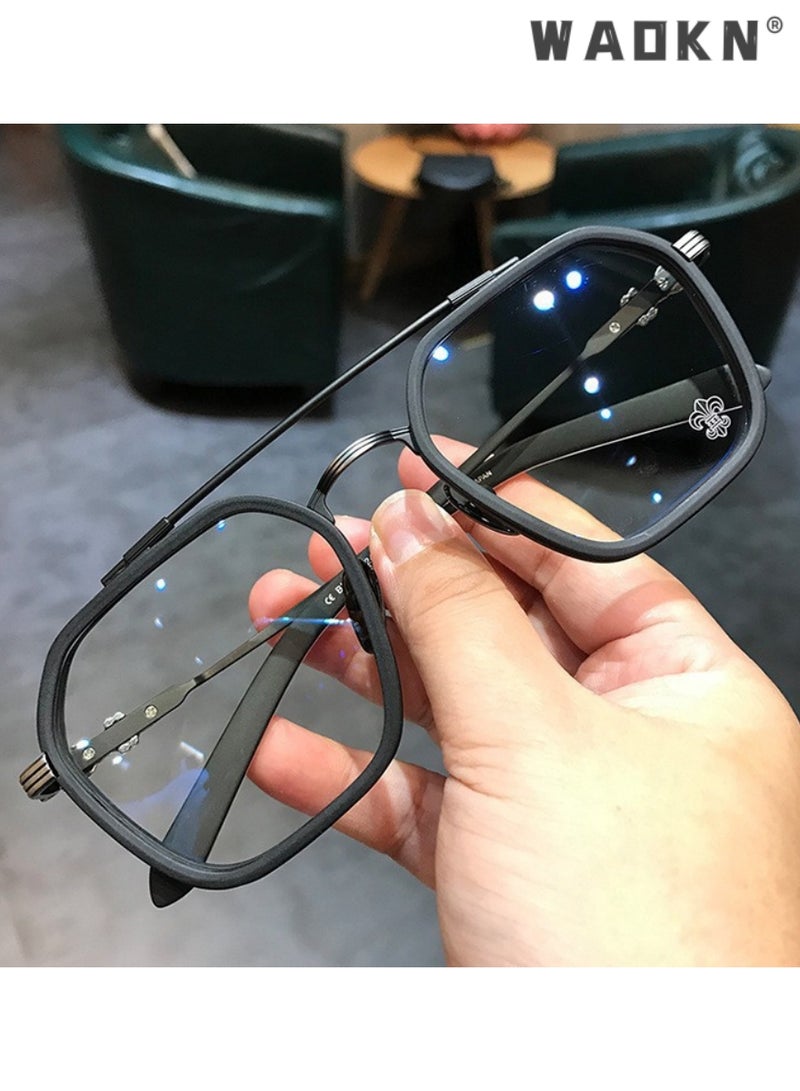 WAOKN Blue Light Blocking Glasses Blue Light Filter Computer Reading Gaming TV Phones Square Eyeglasses Fashion Anti Eyestrain Headache Eyewear for Women Men,Blue Light Filter Eyewear for Women Men Anti TV Phone Glare Eyeglasses ﻿  - Image 3