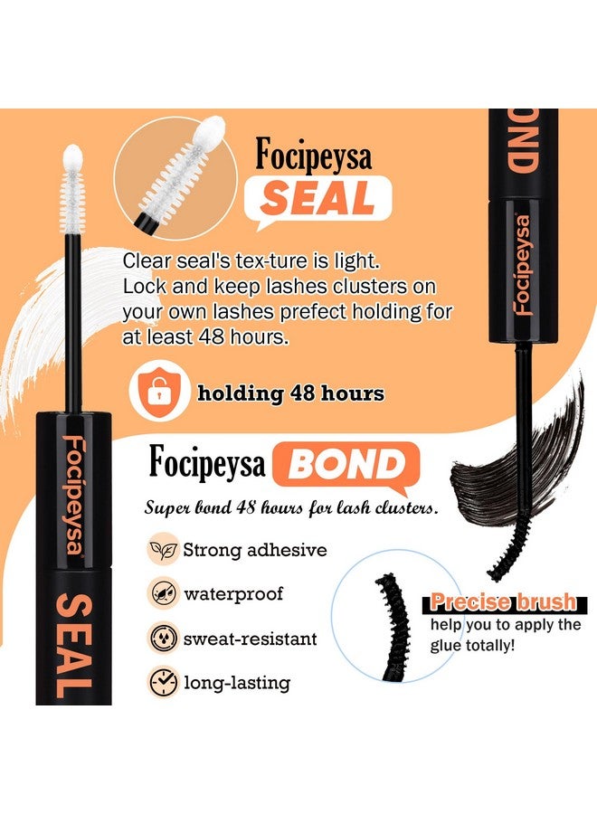 Focipeysa Thick Lash Extension Kit Full Volume Lash Clusters 40P Eyelash Extension Kit DIY Lash Extension Kit with Bond and Seal Glue, Lash Applicator DIY at Home for Beginner (40P 10-18MM) - Image 4