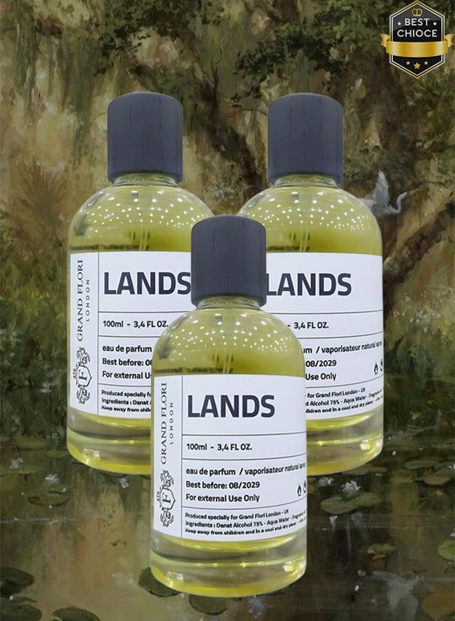 Grand 3 Pieces Lands Perfume 100ml EDP - Image 1