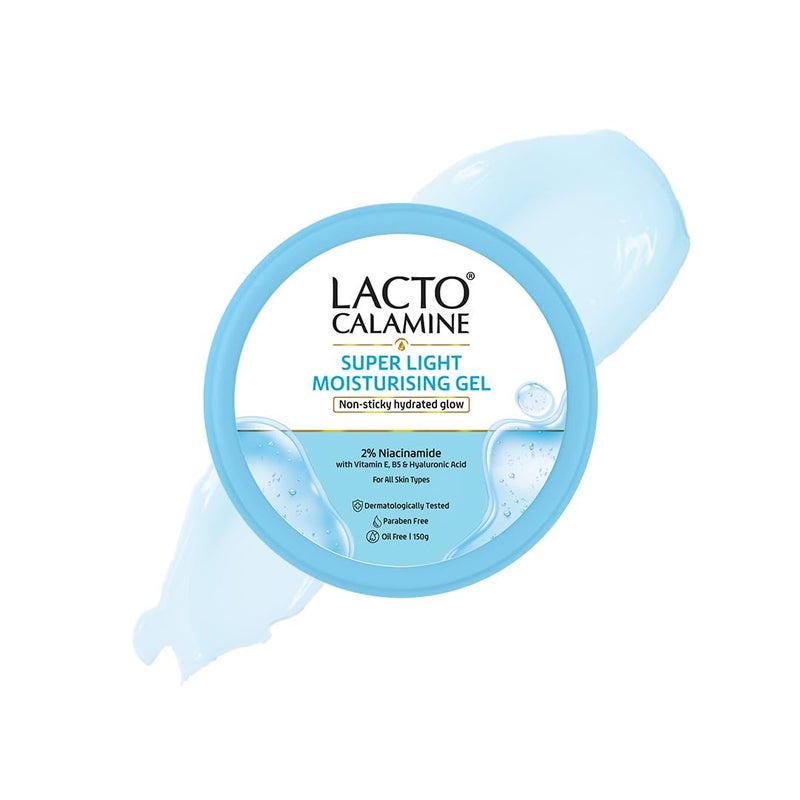 Lacto Calamine Super Light Moisturizer for Face 150g Moisturiser for Oily Skin with Niacinamide Hyaluronic Acid Face Moisturizer with 300 Instant Hydration 90 Stronger Moisture Barrier - Image 1