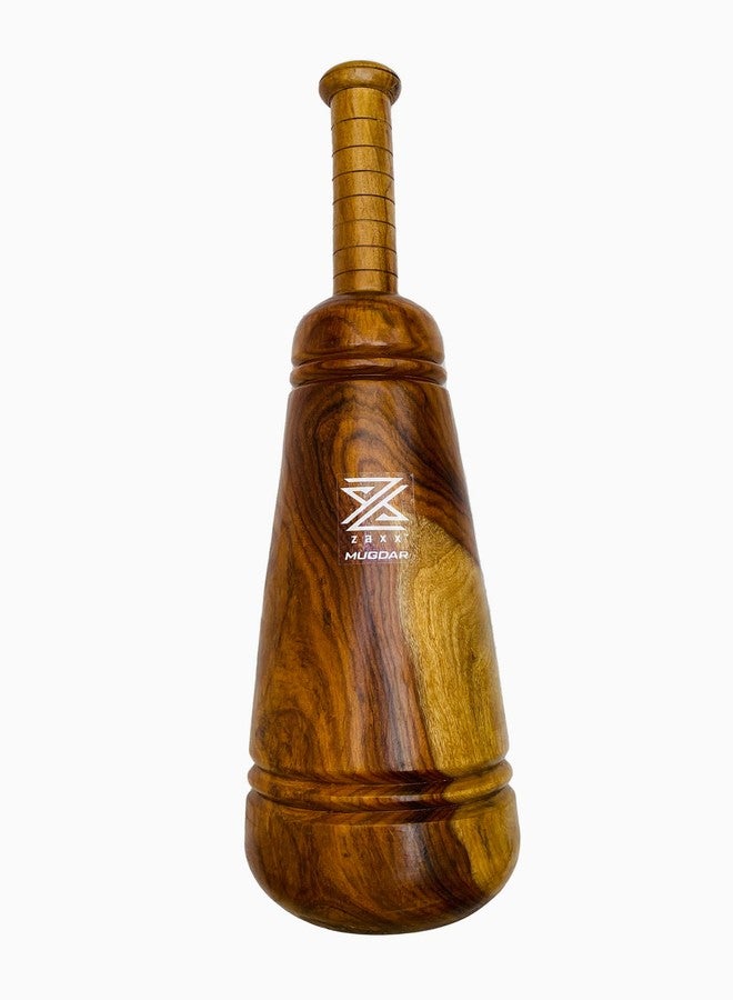 zaxx 6kg Wooden Indian Vintage Mugdar, Clubs, Meel, Clubbell, Karla Kattai, Mugdar, Original Manufactured from zaxx - Image 1