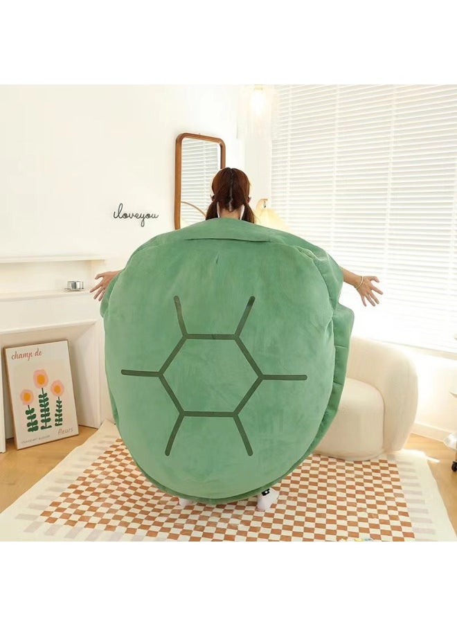 Generic - Turtle Shell Doll Can Wear Pillow Artifact To Sleep Turtle Honey Doll Clothes All Red Chan Plush Toy Big Turtle Shell-Color:Green Turtle Shell-Height:160cm (5kg Adult Size) - Image 1