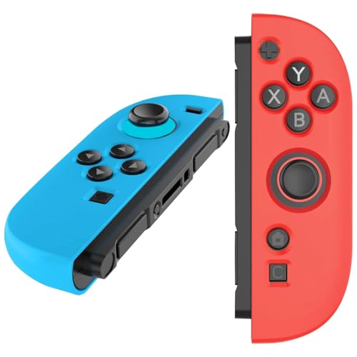 PSS Silicone Case Compatible with Nintendo Switch 2 Joycon Controller Accessories, Protective Cover for Joycons 2 Soft Shell, Comfortable Ergonomic & Easy Installation - Thickened Version (Red-Blue) - Image 1