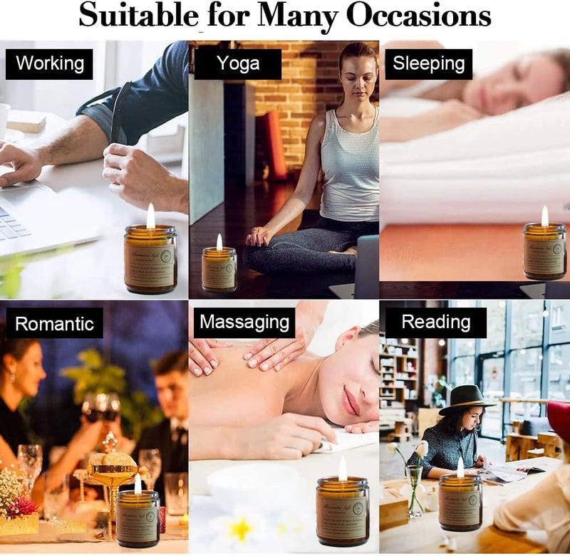 Cestbella Aromatherapy Candle Set Scented Candles for Home,3Pcs Soy Wax Candles Large Brown Jar Candle Soy Candles Gift Kit Long Burning Time Lasting Fragrance for Girlfriend Teacher Mom Birthday Present - Image 4