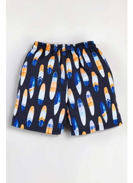 Gold Class Kidswear Surfboard Patterned Drawstring Lined Boys Swim Shorts  - Image 2