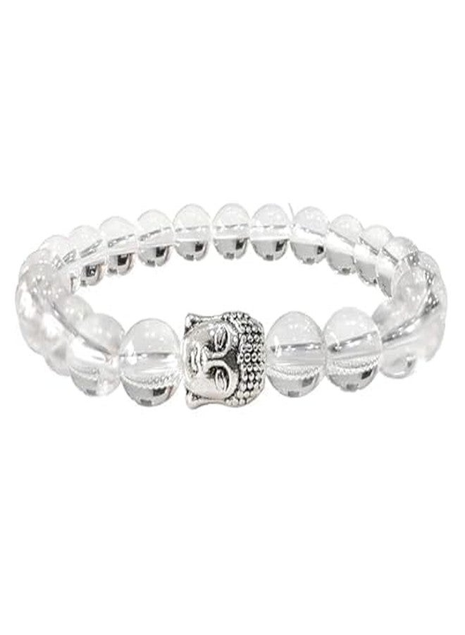 Trishakti Vedic Energized & Lab-Certified Gem Stone Bracelet for men & women (clear, Clear Quartz Crystal, Clear) - Image 1