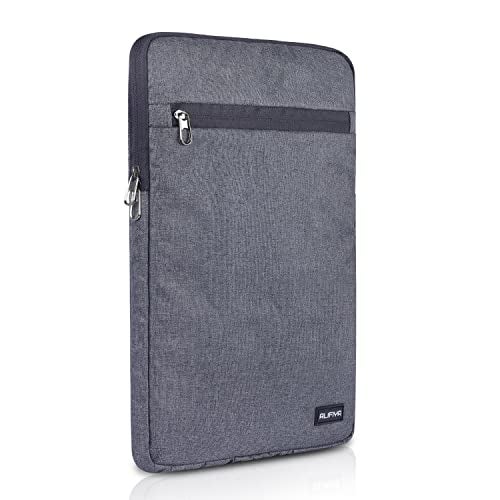 Alifiya Polyester Tablet Sleeve/Laptop Sleeve Bag/Case Cover Upto 11.6 inch for iPad/Samsung Galaxy/Lenovo (Grey_L20) - Image 1