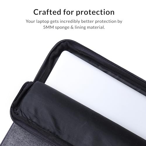 Alifiya Polyester Tablet Sleeve/Laptop Sleeve Bag/Case Cover Upto 11.6 inch for iPad/Samsung Galaxy/Lenovo (Grey_L20) - Image 4