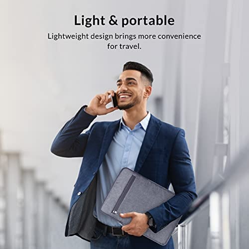 Alifiya Polyester Tablet Sleeve/Laptop Sleeve Bag/Case Cover Upto 11.6 inch for iPad/Samsung Galaxy/Lenovo (Grey_L20) - Image 3