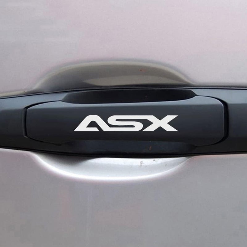 Generic DIALFA 4PCS Car Emblem for Mitsubishi ASX 2011-2015, Car Letter Emblem Front Grille Badge Trunk Tailgate Boot Window Exterior Decal Stickers, Car Decoration Accessories,B White  - Image 1