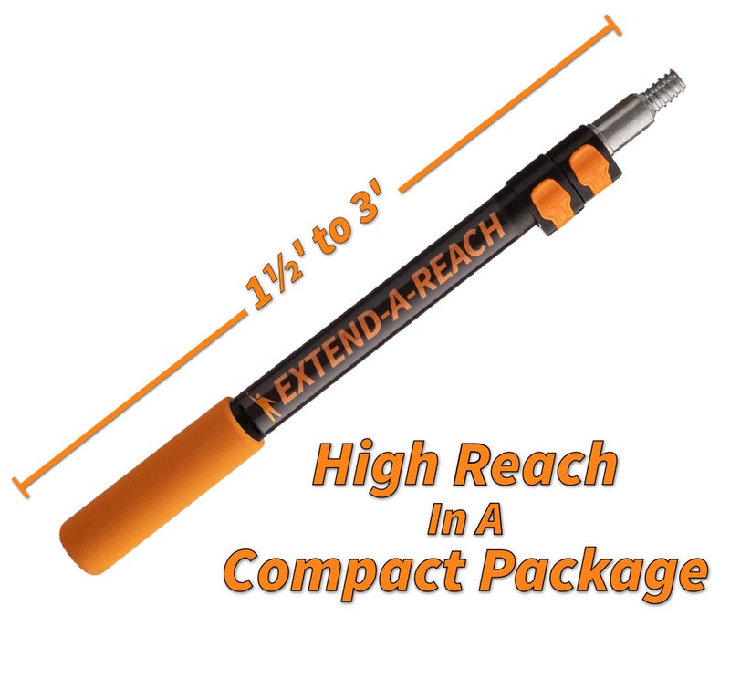 EXTEND-A-REACH 1.5-3 ft Window Squeegee with Long Handle // Car Window Cleaner Tool & Window Squeegee with Scrubber with Telescopic Extension Pole // Best Indoor Outdoor Window Washing Equipment - Image 5