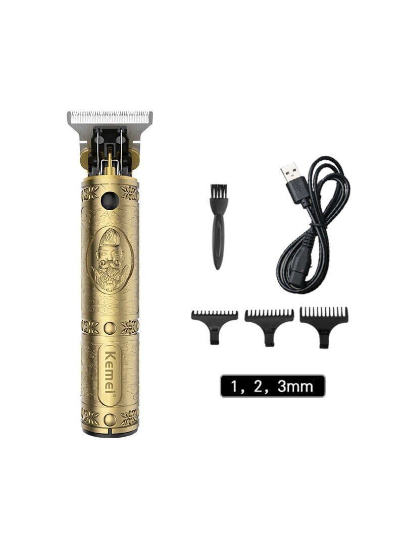 Professional Hair Trimmer With 6 Accessories Gold/Black/Silver