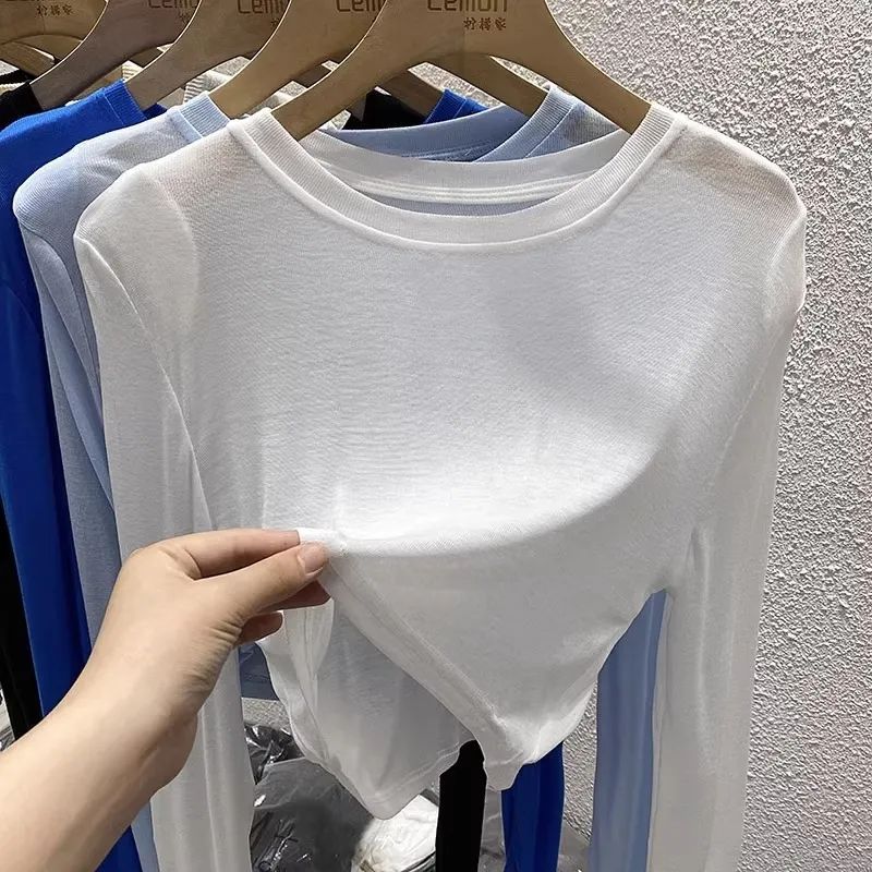2024 Summer White Ice Silk Sunproof Cardigan Womens Casual Short Tee Green  - Image 4