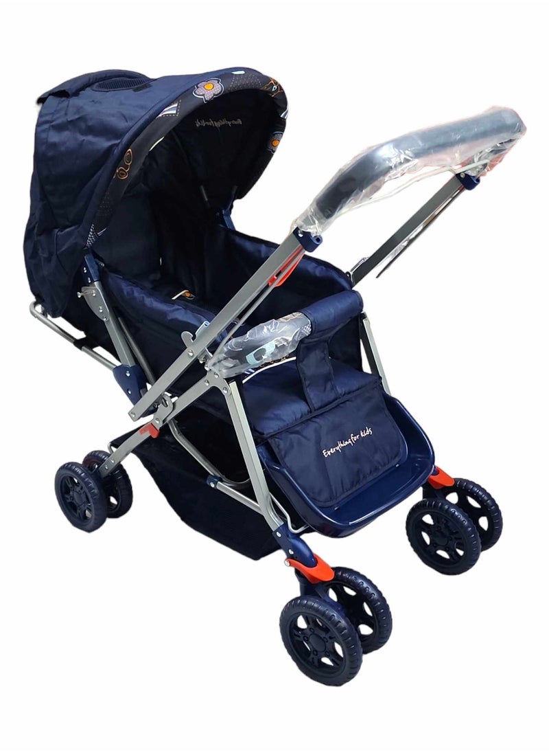 Everything For Kids Baby Stroller Pram 0-3 Years Reversible Handle Light Weight Canopy  - Image 3