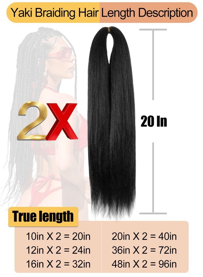 KAVSORAPI Braiding Hair 10 Inch Pre Stretched Hair Short Straight Crochet Braids Yaki Texture Synthetic Fiber 8 Packs (1B/Natuarl Black) - Image 5