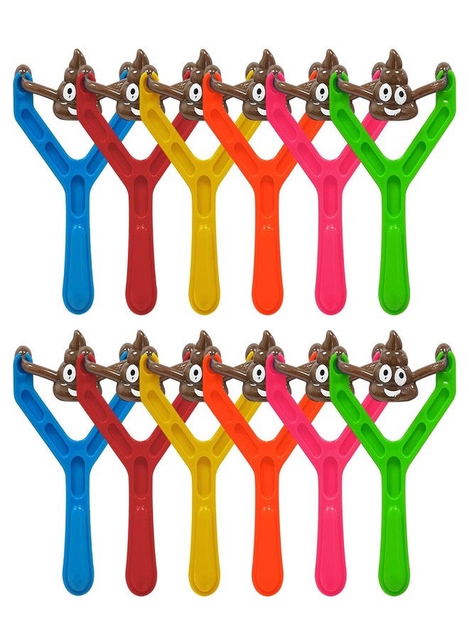 M.best 24pcs Poop Slingshot Flying Toys Bulk, Sticky Rubber Flying Shooting Game Toy,Novelty Party Favors Funny Gifts for Kids Easter Christmas Birthday Goodie Bag Stuffers - Image 1
