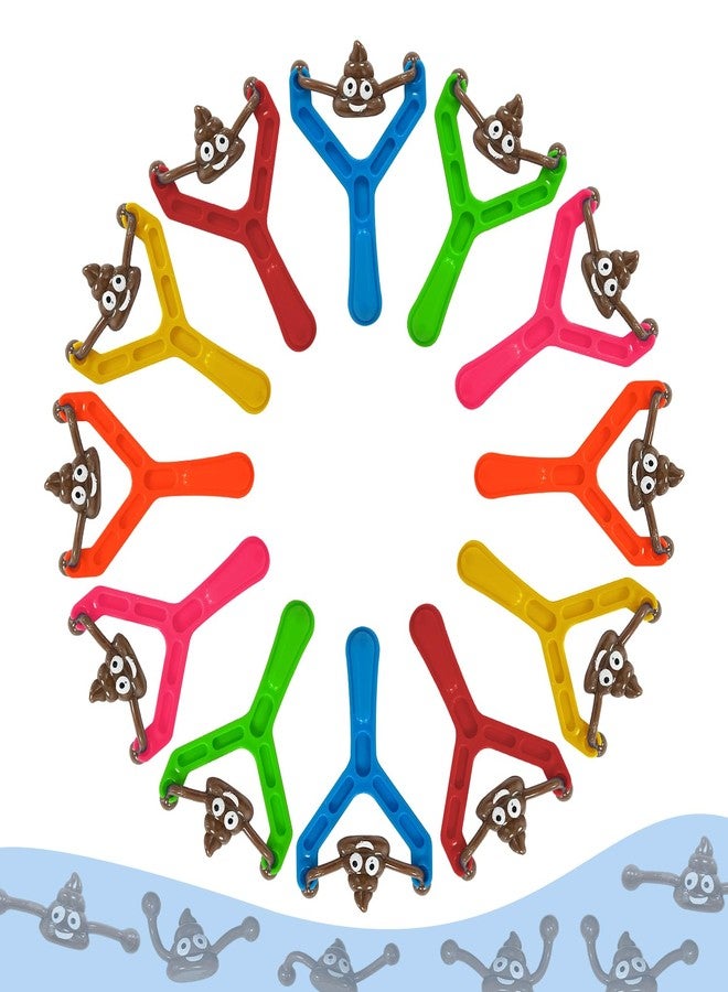 M.best 24pcs Poop Slingshot Flying Toys Bulk, Sticky Rubber Flying Shooting Game Toy,Novelty Party Favors Funny Gifts for Kids Easter Christmas Birthday Goodie Bag Stuffers - Image 2