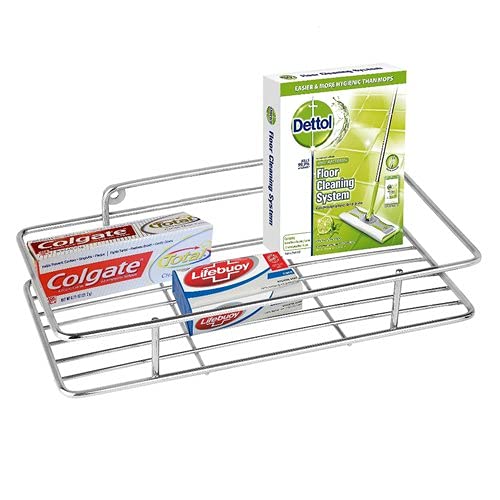 Roshani Stylish Multipurpose Stainless Steel Bathroom Rack Shelf Shelves Holder Stand And Wall Mounted Accessories Stainless Steel Wall Shelf Stainless Steel Wall Shelf - Image 2