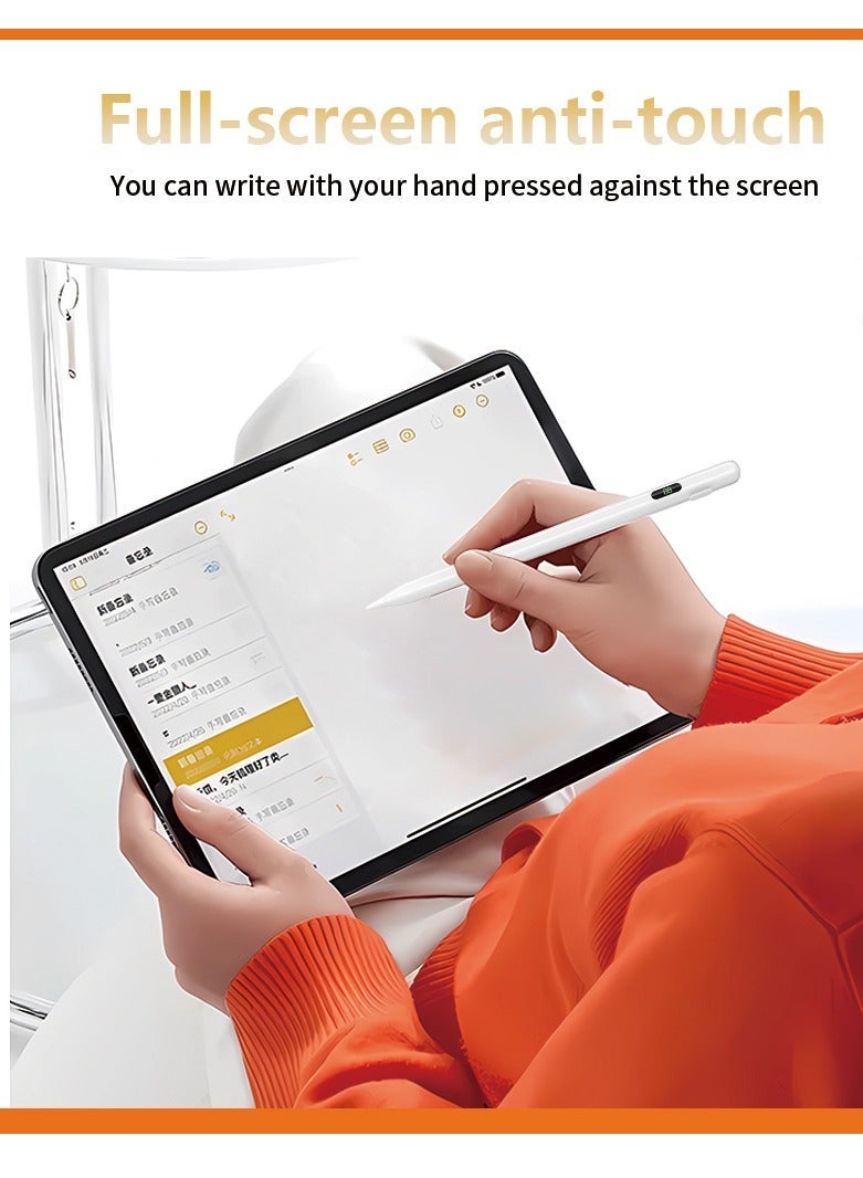 2025 iPad Pencil for iPad 2018  Later - Stylus Pen with Magnetic Charging, Tilt Sensitivity, Battery Display - Fast Charging(Compatible with iPad Pro/Air/Mini, Just for Apple) - Image 5