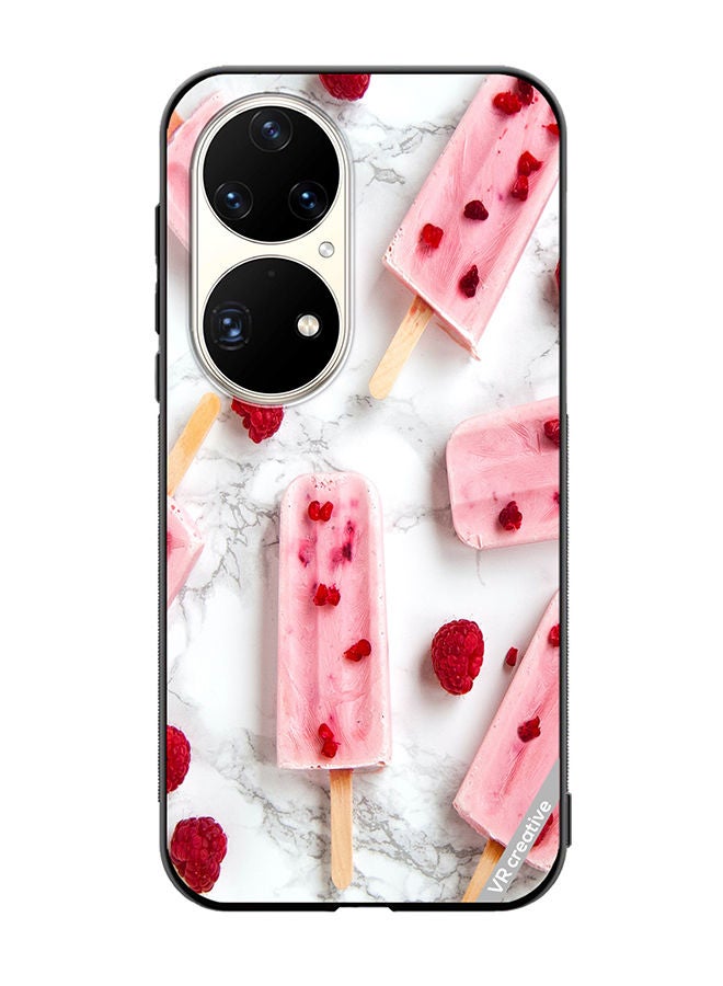 VR CREATIVE Protective Case Cover For Huawei P50 Pro Gulabi Iceream Design Multicolour - Image 1