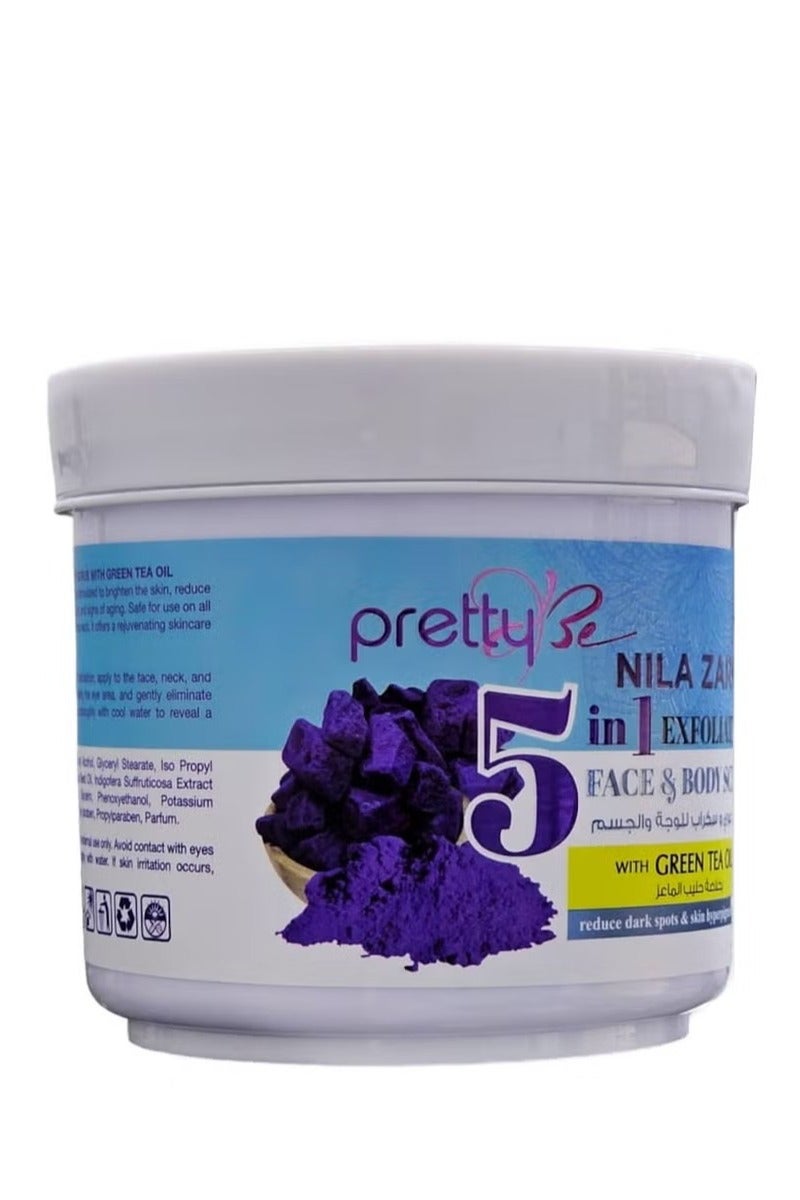 Pretty Be 5in1 Exfoliating Face and Body Scrub Nila Zarka With green tea oil 550ml