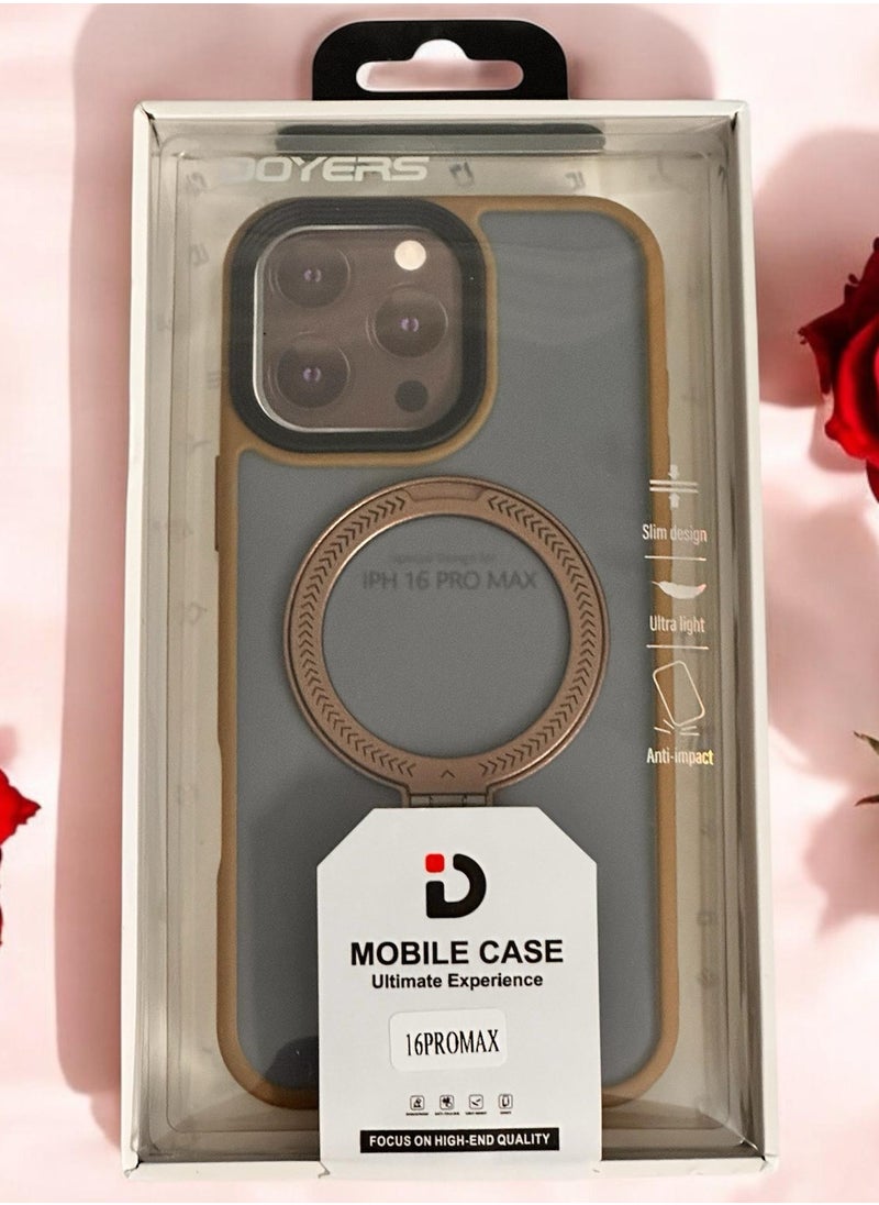 A transparent matte case compatible with iPhone 16 Pro Max with a shockproof magnetic holder, brown - pzsku/Z3F61B3E02DFAEAFCE8F0Z/45/_/1739016773/9e053262-c4a0-4ef3-8e59-f2dd9688e9e1