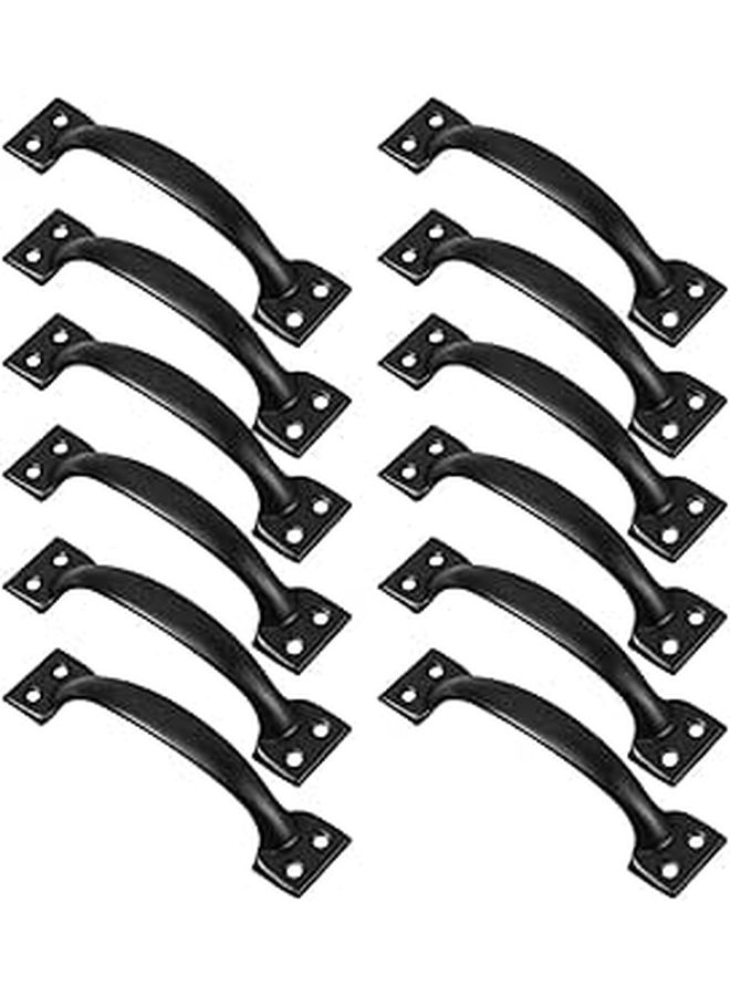 12pcs 4 Inch Black Retro Bow Handle Pulls Minimalist Cabinet Drawer Knobs Hardware - Image 1