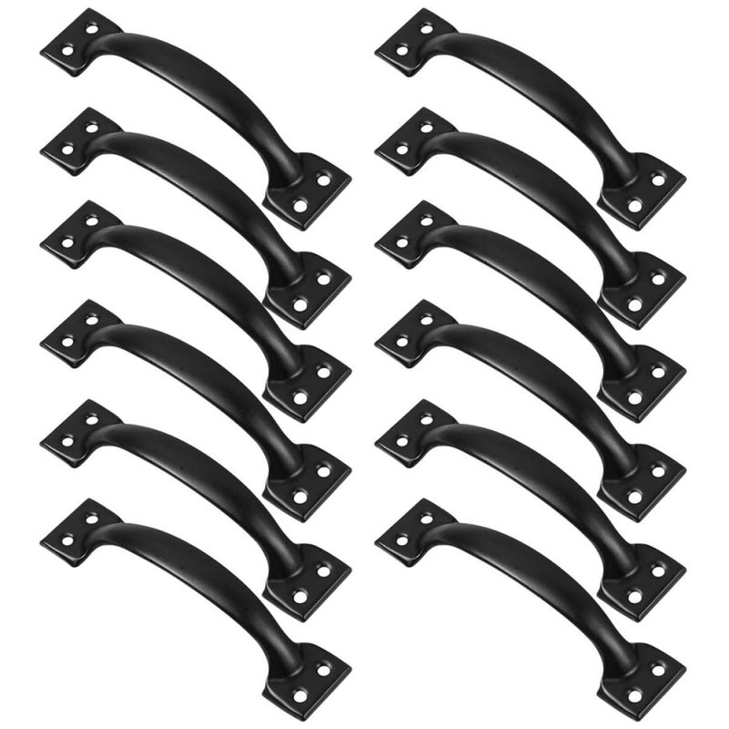 12pcs 4 Inch Black Retro Bow Handle Pulls Minimalist Cabinet Drawer Knobs Hardware - Image 2