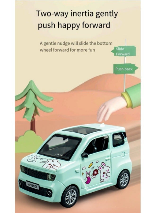 MINI Inertial Car Cartoon Car Model With Open Doors Children's Light Music Toy Car  - Image 3