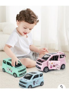 Generic MINI Inertial Car Cartoon Car Model With Open Doors Children's Light Music Toy Car  - Image 2