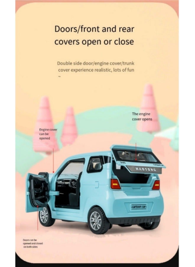 MINI Inertial Car Cartoon Car Model With Open Doors Children's Light Music Toy Car  - Image 4