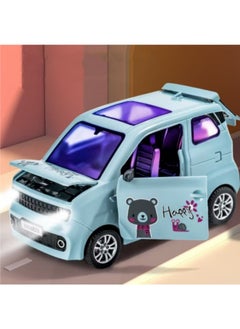 Generic MINI Inertial Car Cartoon Car Model With Open Doors Children's Light Music Toy Car  - Image 1