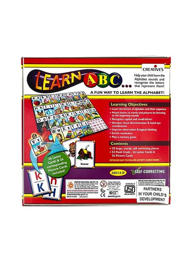 Creative's Creative’s Learn ABC| Learning Letters of Alphabet for Kids| Match Alphabet Uppercase & Lowercase Letters Jigsaw Puzzles| Self Correcting Jigsaw Puzzles| Play a Memory Game for Kids| Ages 3 & Up - Image 3