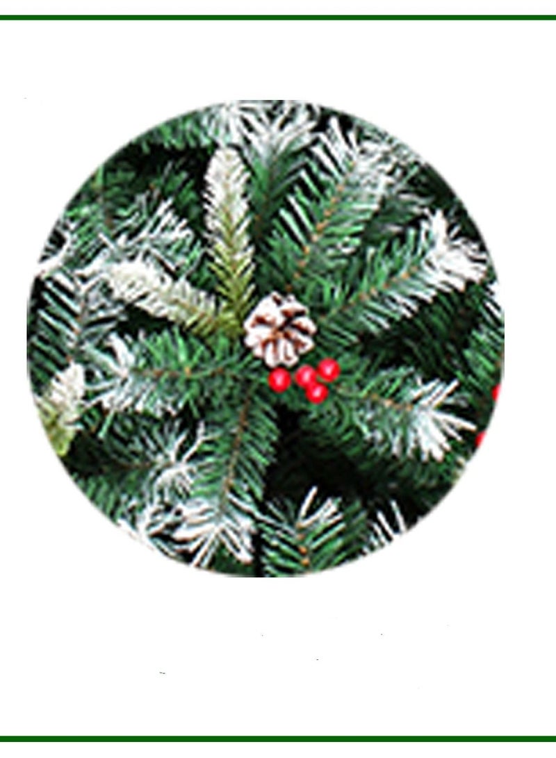 واي آند دي 1.5m red fruit + pine cone spray white mixed Christmas tree artificial for home decor - Image 3