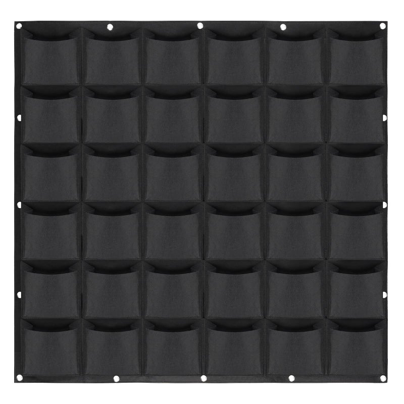 MANCHAP 36 Pockets Vertical Garden Wall Planter Hanging Wall Planter Pockets Vertical Hanging Wall Planter for Flower Vegetable Indoor and Outdoor Black