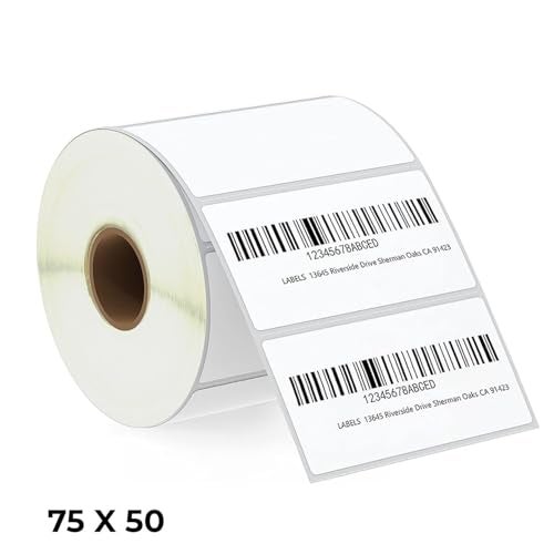 Shreyans Direct Thermal Labels (Pack of 18, 75mm x 50mm) - Image 1