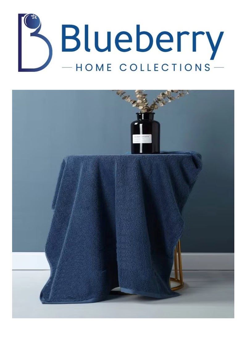 Blueberry منشفة استحمام - 100% قطن بحجم كبير عالية الامتصاص ومتينة للغاية، اللون - أزرق ملكي - Image 1