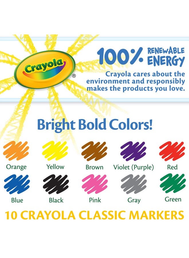 Crayola Fine Line Markers Classpack (200ct), Bulk Kids' Markers For School Classrooms, Preschool & Kindergarten Teacher Supplies - Image 5