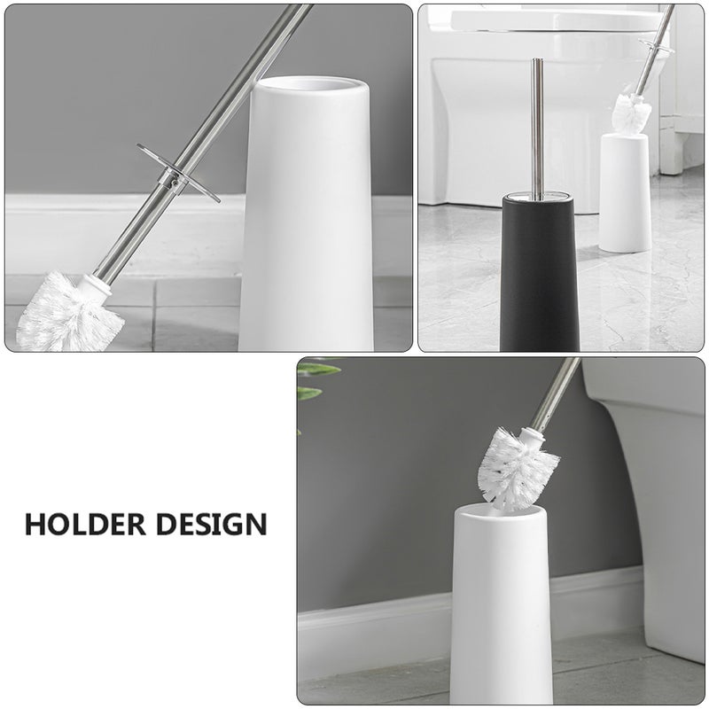 🚽 فرشاة تنظيف المرحاض مع حامل مقاومة للبكتيريا والروائح - Image 2