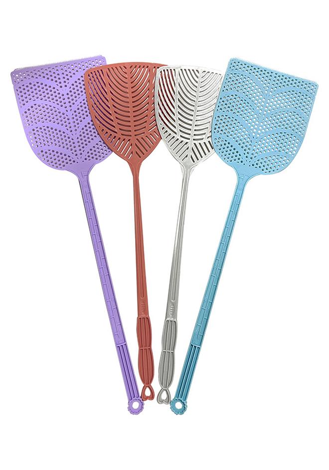 Unipower مبيدات الذباب الثقيلة، بألوان متنوعة مصنوعة من بلاستيك قوي ومرن، مبيد ذباب يدوي بمقبض طويل، قاتل الحشرات والذباب (اختيار عشوائي للألوان) - Image 1