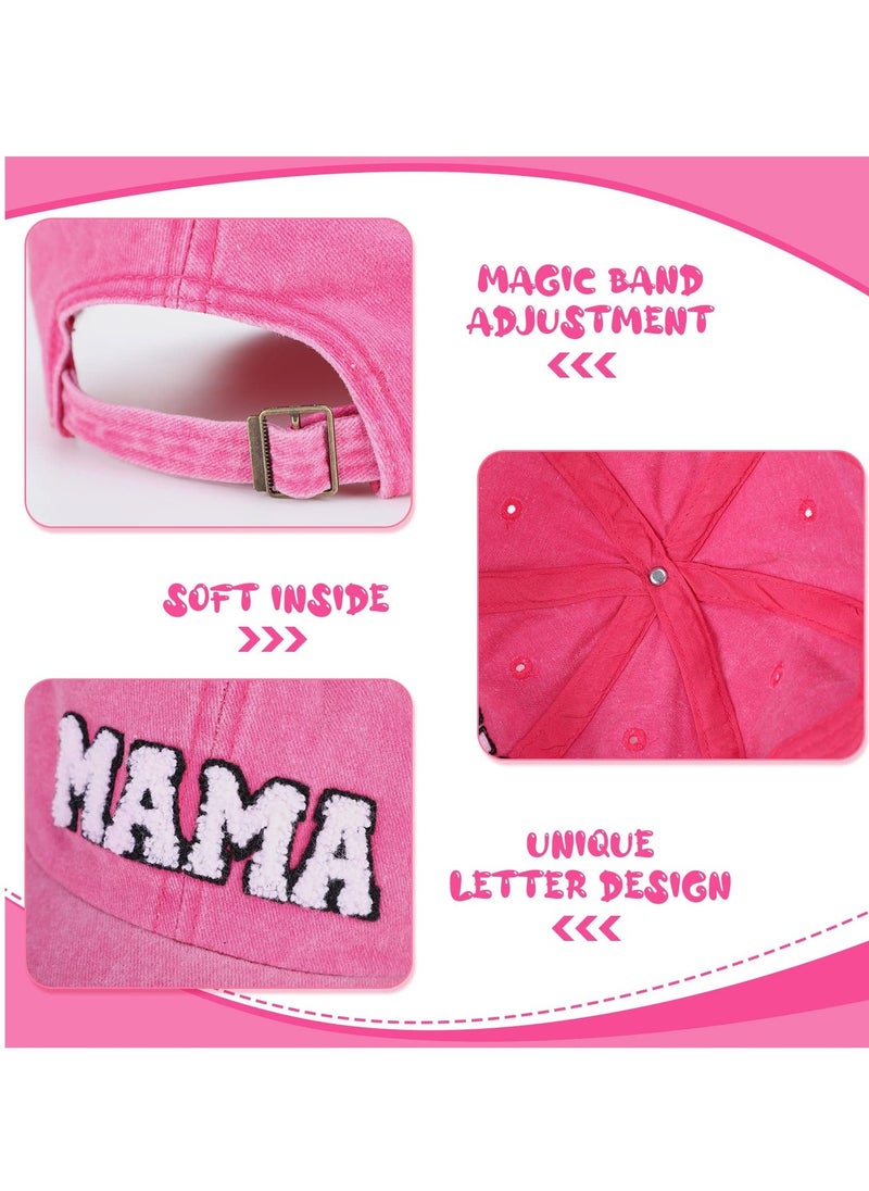SYOSI 2PCS Parent-Child Hat, Adjustable Baseball Cap Snap Cap, Mother Child Daughter Son Baby Family Hat, Retro Baseball Cap Snap Cap (Pink)  - Image 3
