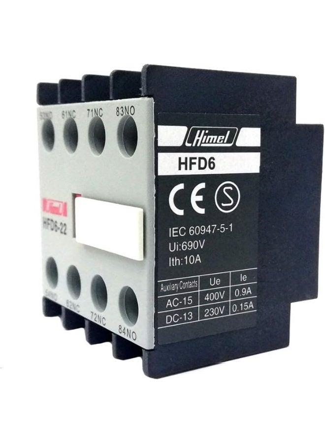 Himel - Auxiliary Contact 2NO/2NC - HFD622 (Black) - Image 1