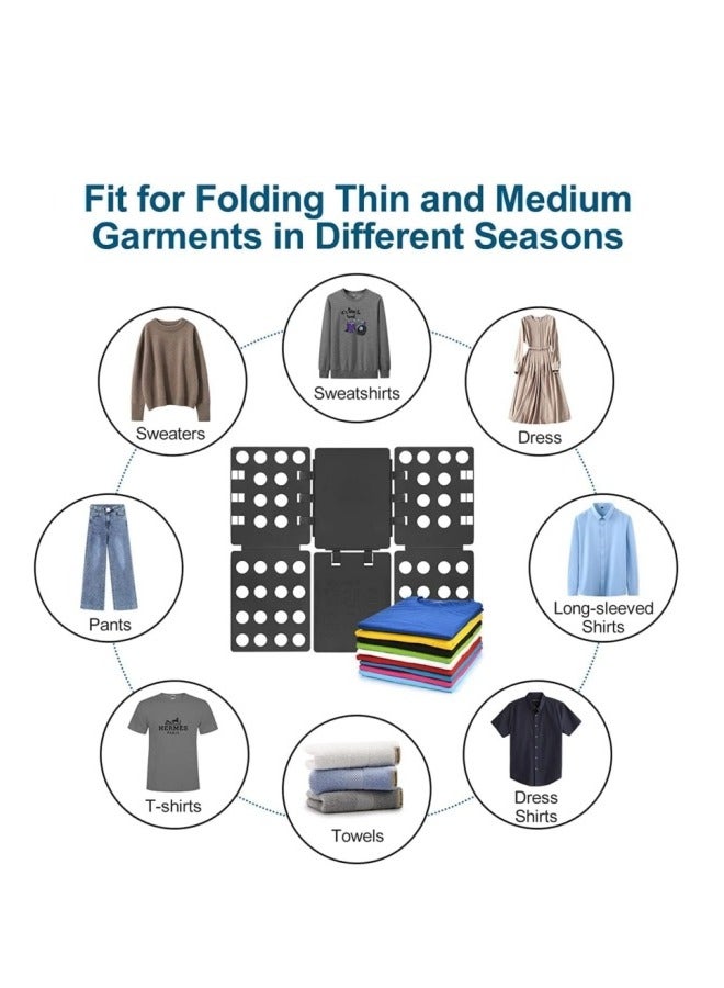 MIXDE Clothes Folding Board Adjustable Clothes Folder, Adult Dress Pants Towels T-Shirt Folder Board/Easy Laundry Folder Organizer,Clothes Storage Artifact - Image 4