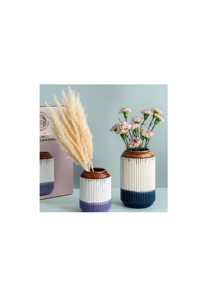 BS B&S Ceramic Flower Vase Set with Ombre Design - Image 4