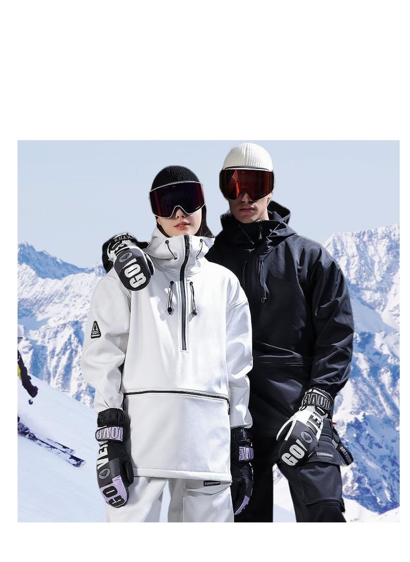 Generic Ski Gloves, Winter Warm Snow Gloves, Winter Ski Mittens Men & Women Glove Liners, Adult Snow Mitts for Cold Weather - Waterproof Winter Ski Gloves Snowboarding, Skiing, Waterproof Touch Screen - Image 5