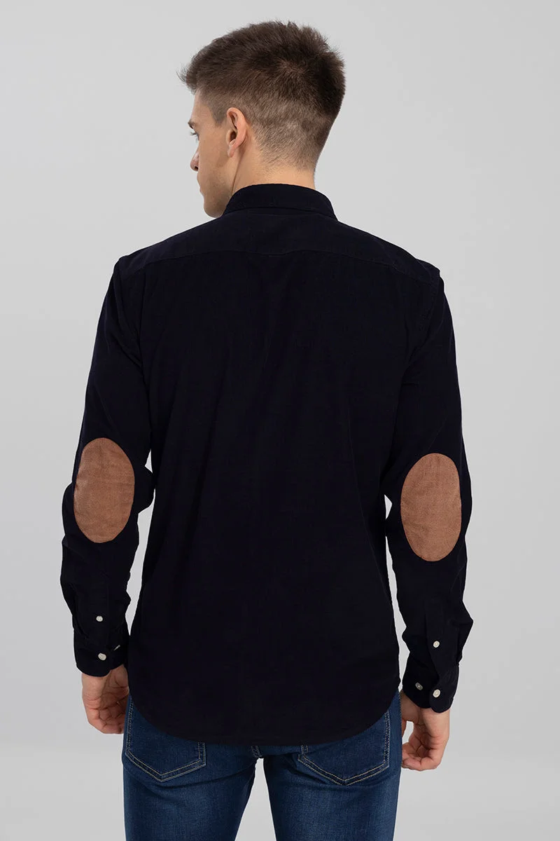 Snitch Black Authentic Navy Corduroy Shirt for Men | Best Price UAE