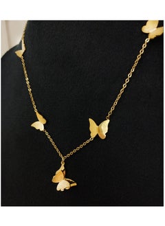 Stainless Steel Necklace with a Butterfly Pendant